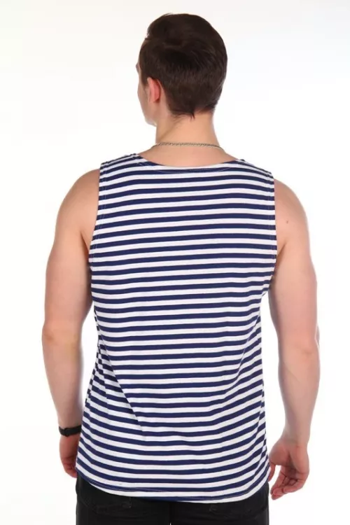 Майка тельняшка темно-синяя полоса