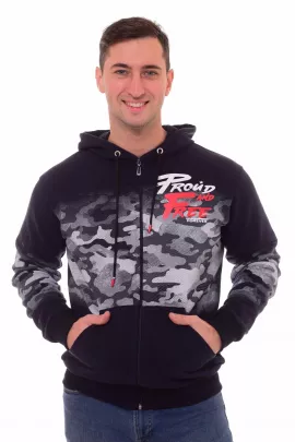 Толстовка мужская 9-116 (тёмно-синий)