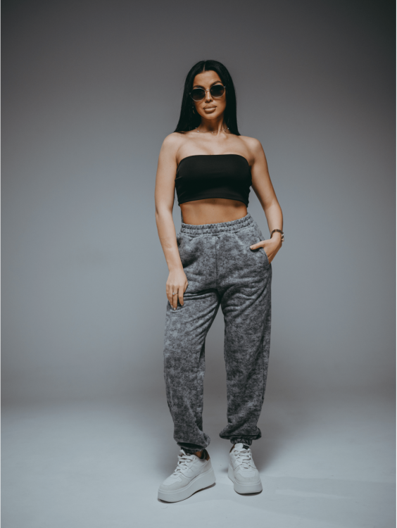 Стиль брюки женские (светло-серый варенка)