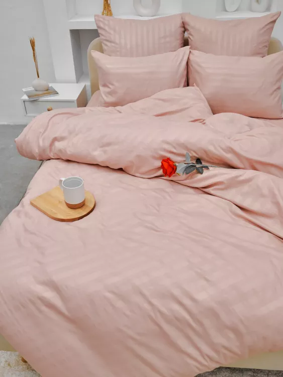 Пододеяльник Микрофибра Страйп - Пудра