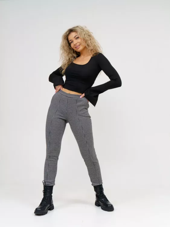 Брюки 03 футер жаккард бежевый последний размер