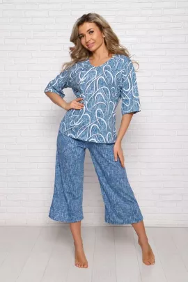 Костюм Ранеля Голубой ( брюки без рисунка)