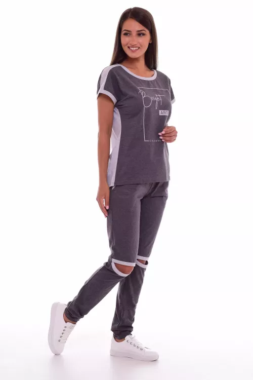 Пижама женская 5-223а (антрацит-меланж)