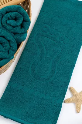 Полотенце махровое - Ножки, цвет темный зеленый