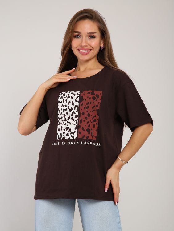 *Футболка женская Ф-2-043а (шоколад)