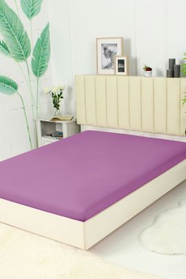 Простыня трикотажная на резинке - Сирень