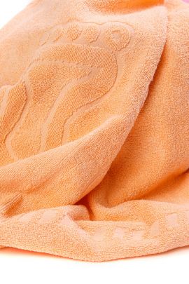 Полотенце махровое - Ножки, цвет персиковый