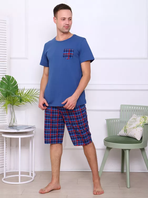 Карл-2 (синий) комплект (футболка+шорты)