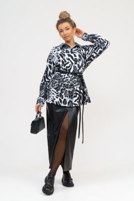 Туника 777990 леопард серый последний размер