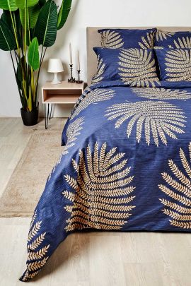 Пододеяльник бязь на молнии - Листья папоротника