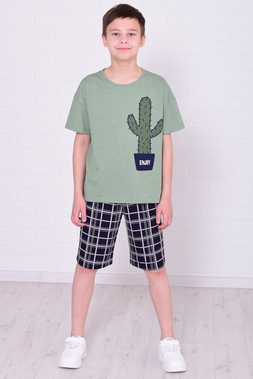Пижама детская 7-310 (оливковый)