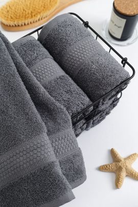 Полотенце махровое - Серый