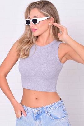 Майка женская 6-216б (серый меланж)