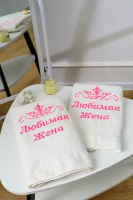 14419/6 Любимая жена полотенце махровое плотность 400гр
