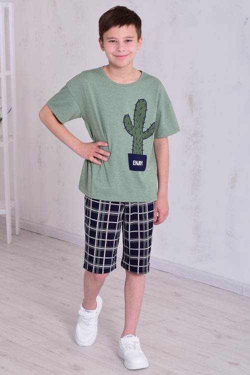 Пижама подростковая 11-066 (оливковый)