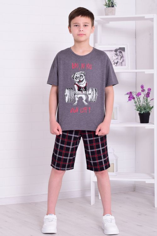 Пижама подростковая 11-068 (антрацит),