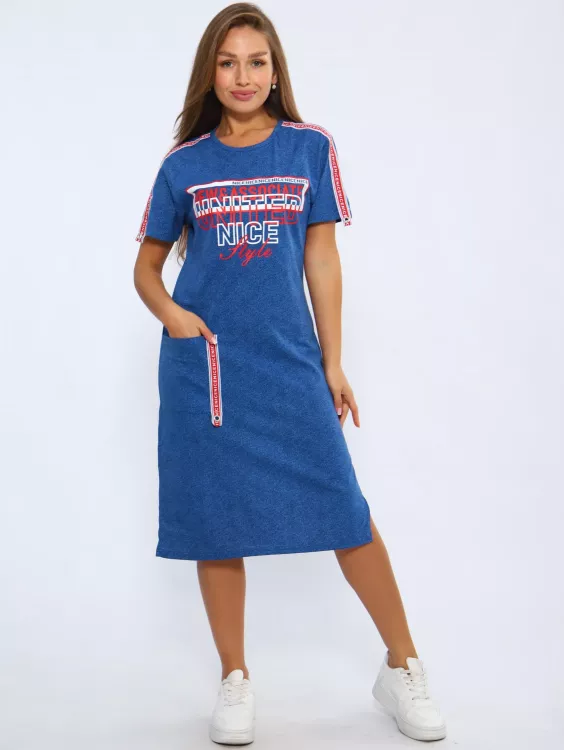 Платье женское 4-073 (синий)