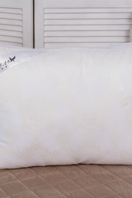 Подушка "ШЕЛК" тик на молнии леб.пух