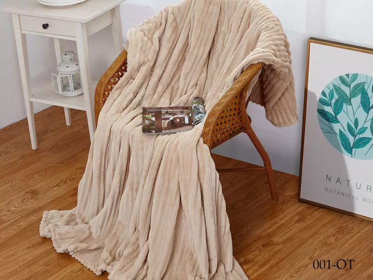 Вертикаль(амаретто) плед велсофт