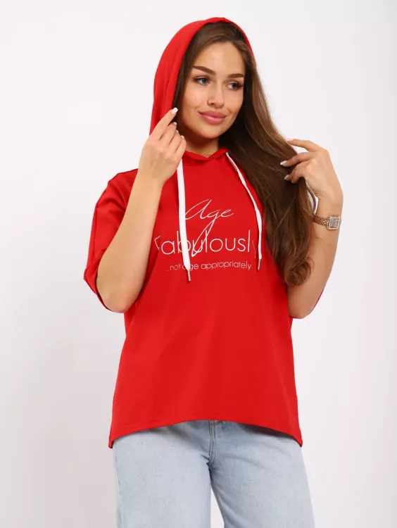 Футболка женская 6-207в (красный)