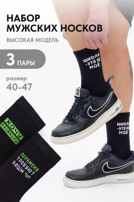 Носки мужские Учёба (набор 3 пары)