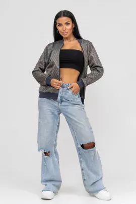 Толстовка женская Жаккарт 13 (графит)