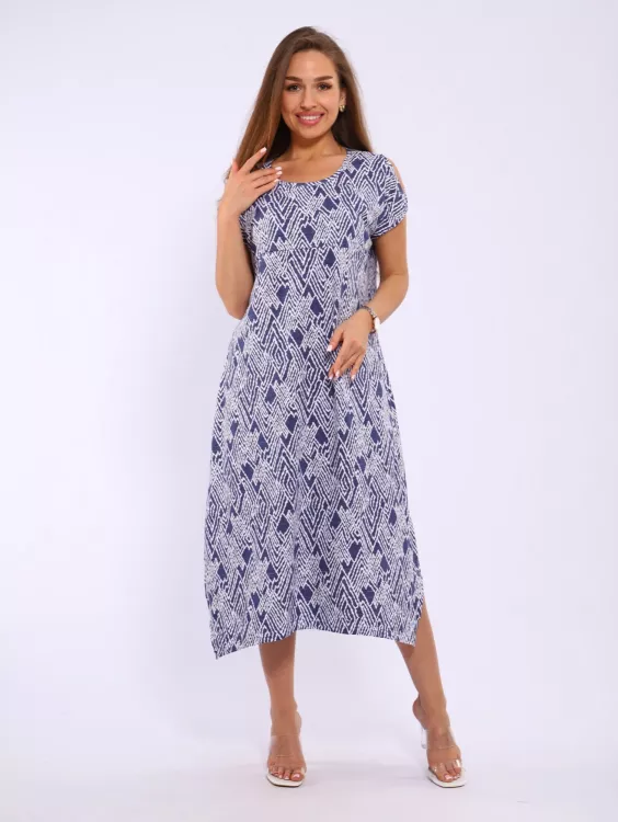 Платье женское 4-110 (индиго)