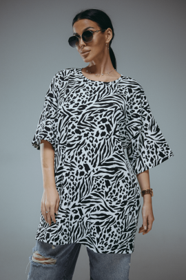 Энимал футболка женская (зебра белая)