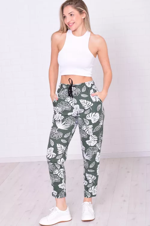 Брюки женские 8-031л1 (хаки) Монстера