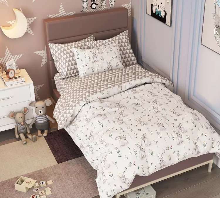 Зайчики КПБ поплин подростковый