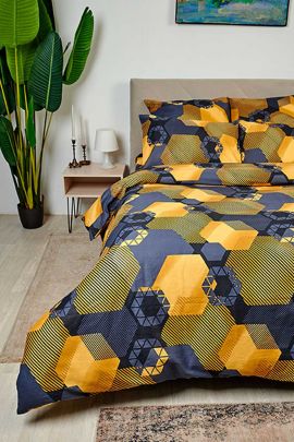 Пододеяльник бязь без молнии - Золотые шестигранники