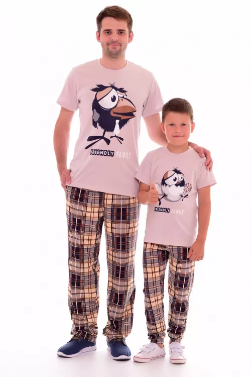 Пижама мужская 9-80 (бежевый), Воронята