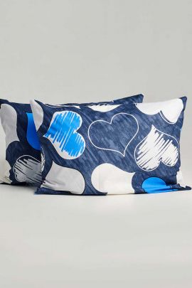 Комплект наволочек из поплина - Романтика, цвет синий