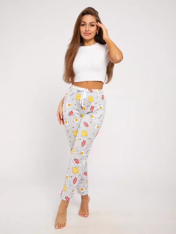 Брюки женские 8-031в (яичница), Eggs & Bacon,шт