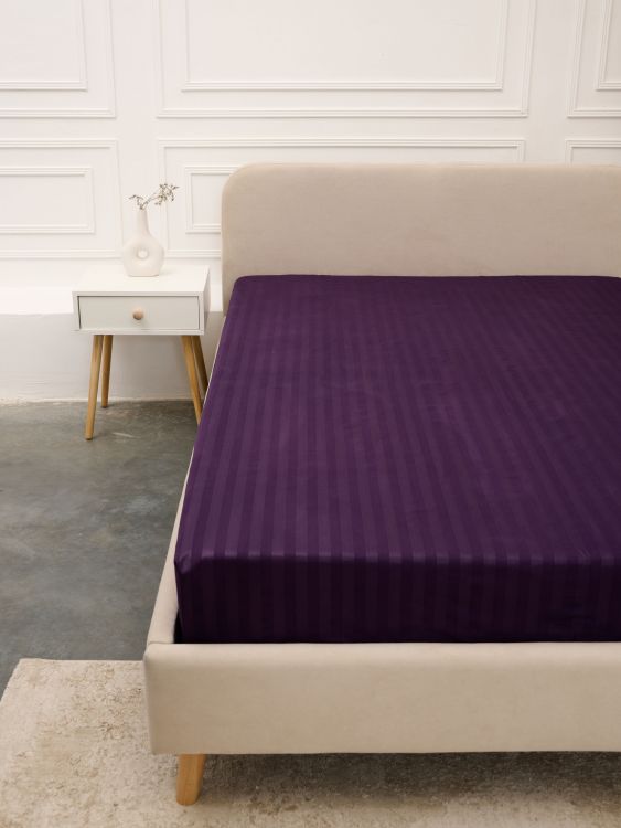 Простыня Микрофибра Страйп - Фиолетовый
