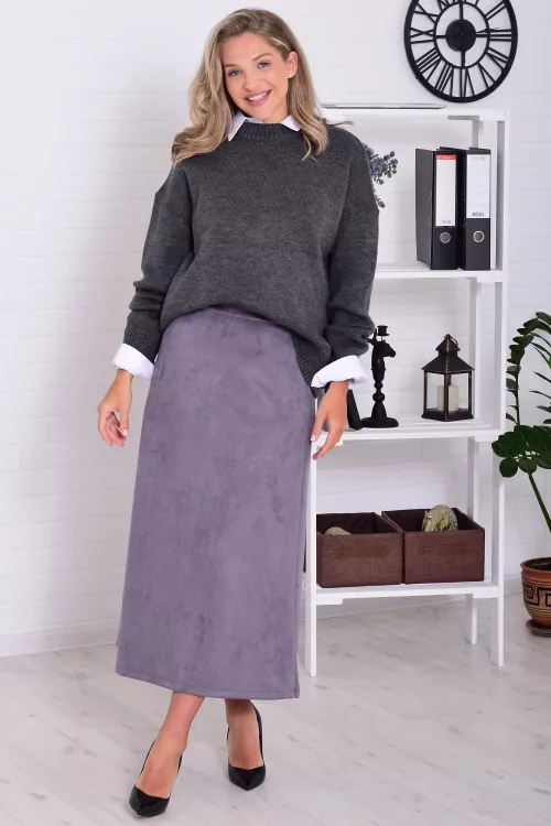 *Юбка женская Ф-9-010а (серый)