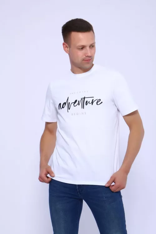 Футболка мужская 55091 белый последний размер