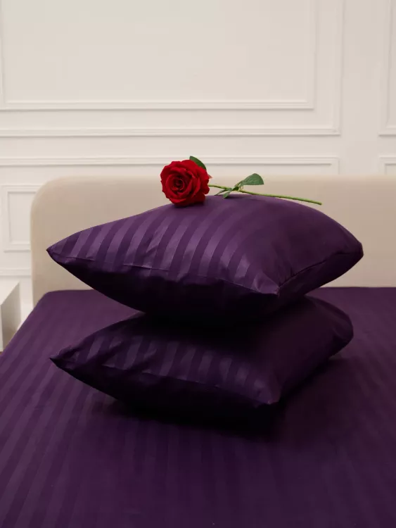 Комплект наволочек Микрофибра Страйп - Фиолетовый