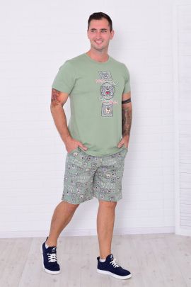 Пижама мужская 9-210 (оливковый)