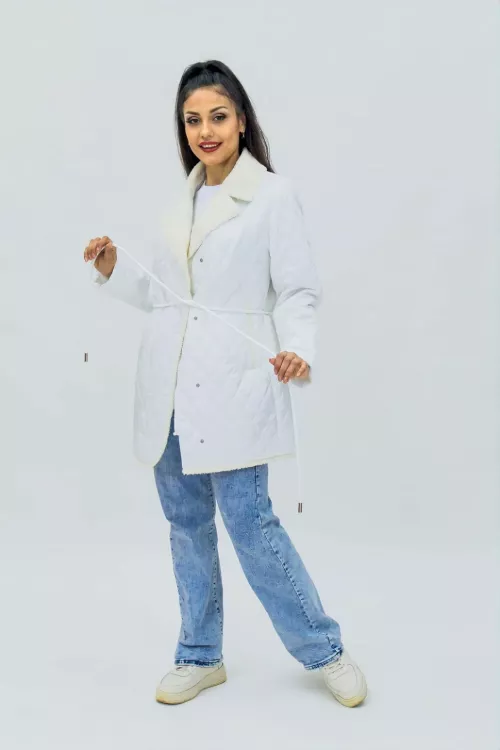 Куртка 43790 демисезонная белый последний размер