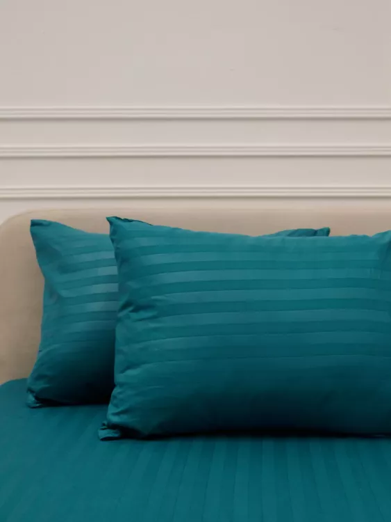 Комплект наволочек Микрофибра Страйп - Морская волна