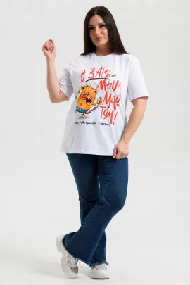 Футболка женская 698888 белый Вась последний размер