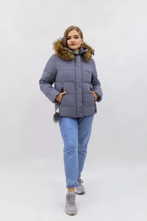 Куртка 1 зимняя серый последний размер
