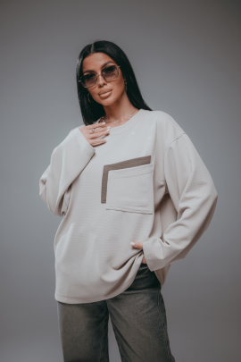 Дабл свитшот женский (бежевый)