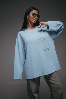 Дабл свитшот женский (небесный)