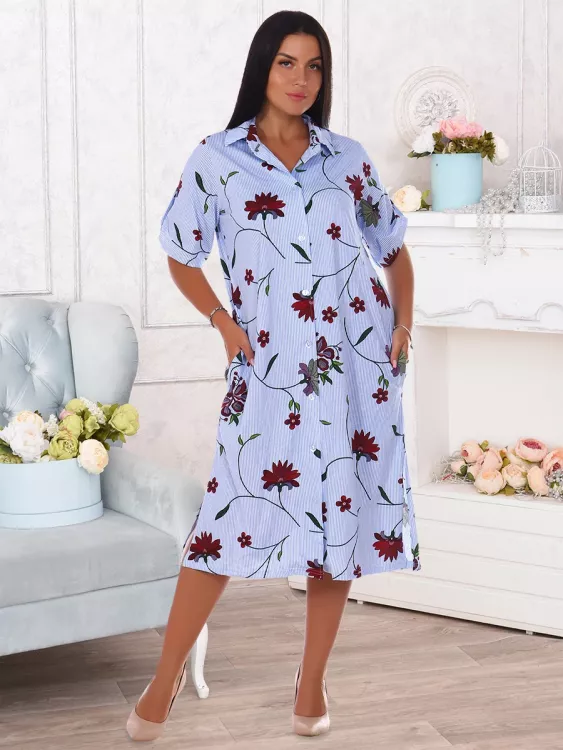 Батист халат-рубашка