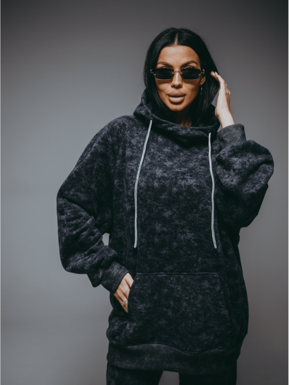 Ваниль худи женское (серый варенка)