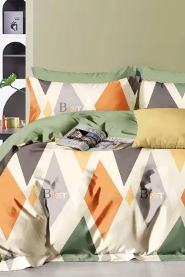 Постельное белье сатин элит на молнии - Ромбы