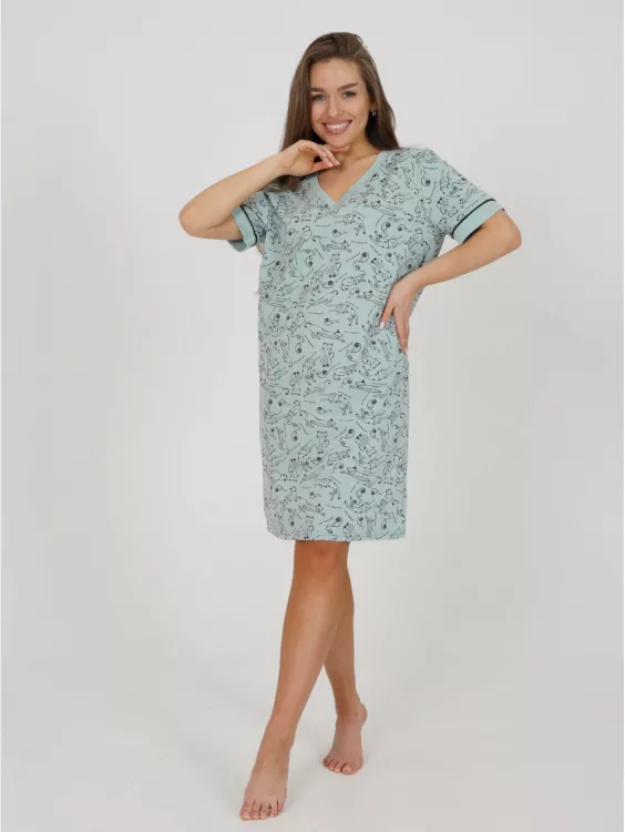 Анфиса туника женская (серо-голубой)