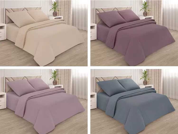 Пододеяльник 1.5сп 145х214 поплин однотонный